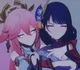 Raiden Ei and Miko