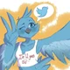 Ex Twitter Bird Blue