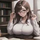 Thick librarian girl