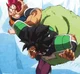broly slapping goku