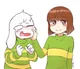 Chara and Asriel