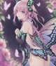 Cute butterfly lady