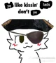 Pirate boy-kisser