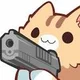 cat with gun