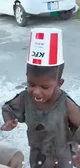 A kid with kfc hat