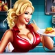 Sexy Blonde Waitress