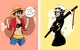 female luffy and law