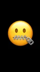 Mouth zip emoji