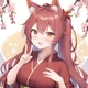 Red kitsune girl