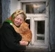 Babushka with cats