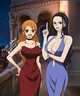 Nico Robin and Nami
