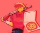 Pizza delivery boy