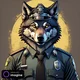 Wolf police officer 