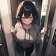 Girl in elevator