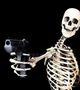 Skeleton with a gun