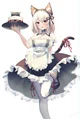 White maid catgirl