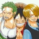 Luffy e Sanji e Zoro