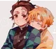 Tanjiro y zenitsu 