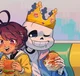 Sans at Burger King