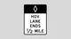 HOV lane ends -half-