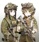 Tow girl Soldiers