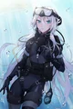 Scuba diving girl