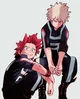 Kirishima and Bakugo
