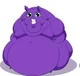 Fluffy morado gordo