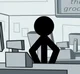 Stickman cashier