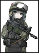 Russian soldier girl