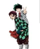 Tanjiro y deku 