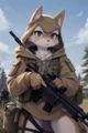 Furry female soldier