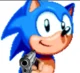 sonic with gun