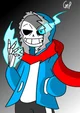 Red scarf sans