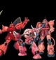 Red Char Gunpla Trio