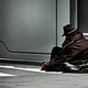 A homeless person