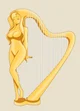 Gold Harp Woman