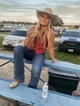 blonde country woman