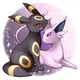 Umbreon and Espeon 