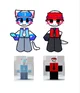 Blue and red Roblox 