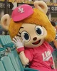 Pink Leo Mascot