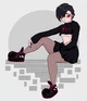 A goth femboy