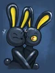Black Bunny Family