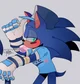 Basebal player Sonic