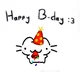 Birfday cat