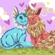 Vaporeon and flareon
