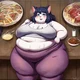 Obese cat daughter 