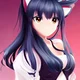 Anime girl cat