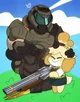 Isabelle and doomguy