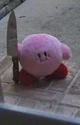 Kirby with a knife